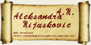 Aleksandra Mijušković vizit kartica